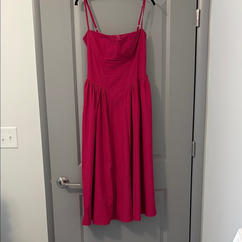 Elegant Red Midi Dress